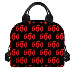 666 Satan Pattern Print Insulated Lunch Bag