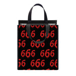 666 Satan Pattern Print Insulated Lunch Tote