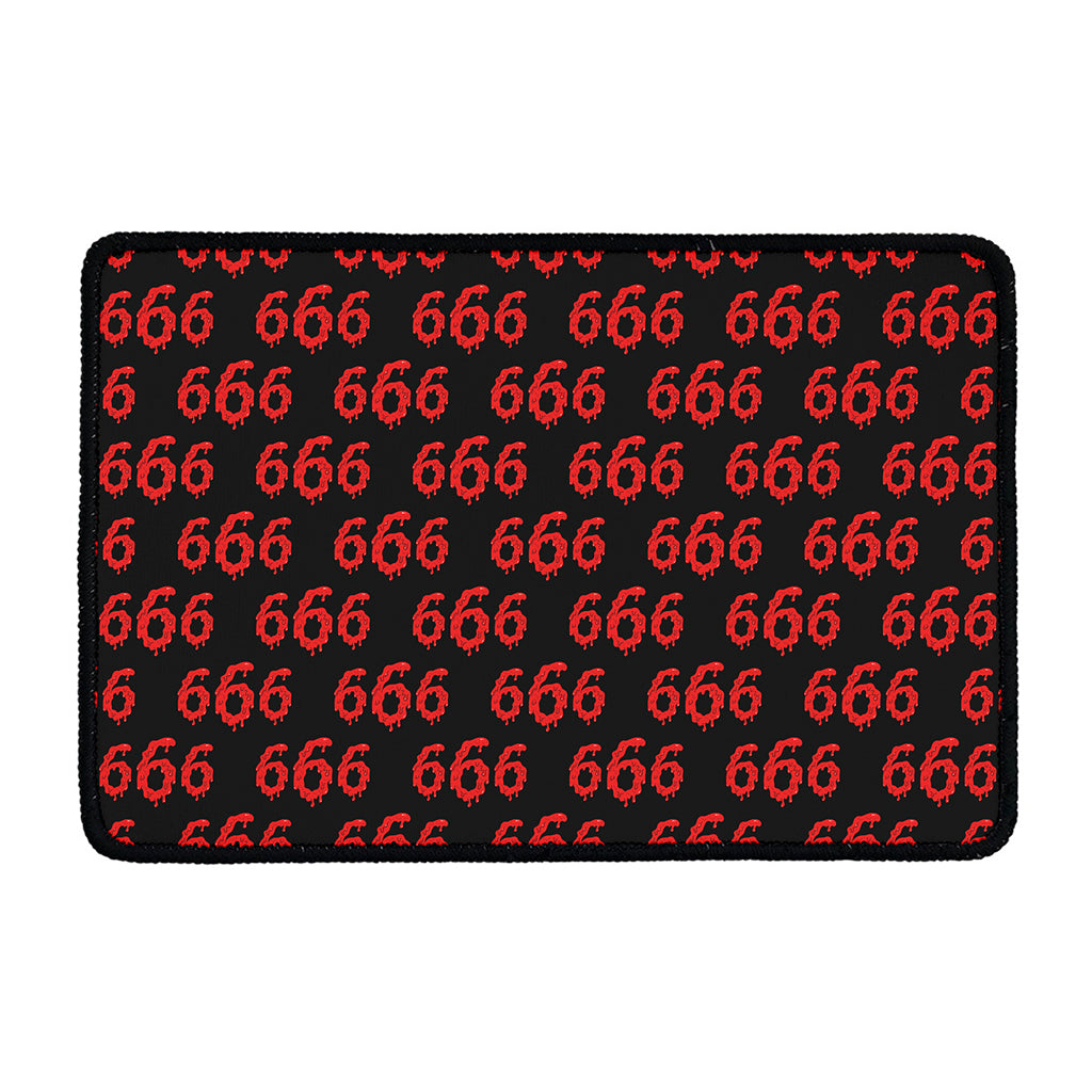 666 Satan Pattern Print Kitchen Mat