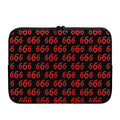 666 Satan Pattern Print Laptop Sleeve