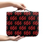 666 Satan Pattern Print Leather Bible Cover