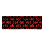 666 Satan Pattern Print Long Kitchen Mat