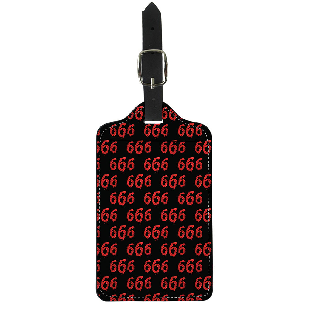666 Satan Pattern Print Luggage Tag