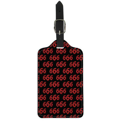 666 Satan Pattern Print Luggage Tag
