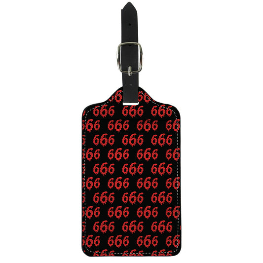 666 Satan Pattern Print Luggage Tag