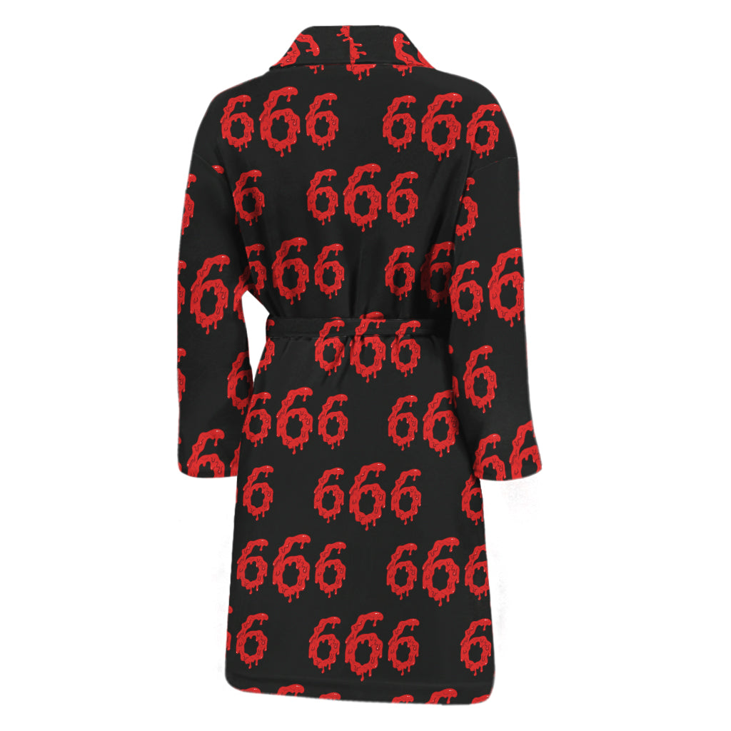 666 Satan Pattern Print Men's Bathrobe