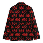 666 Satan Pattern Print Men's Blazer