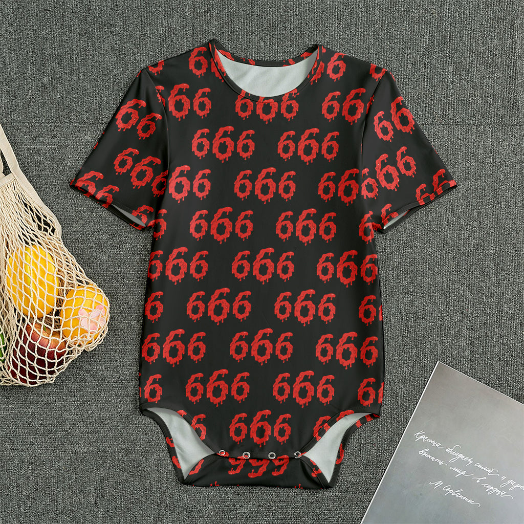 666 Satan Pattern Print Men's Bodysuit