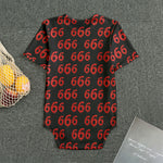 666 Satan Pattern Print Men's Bodysuit