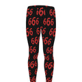 666 Satan Pattern Print Men's Leggings