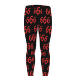666 Satan Pattern Print Men's leggings