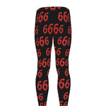 666 Satan Pattern Print Men's leggings