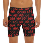 666 Satan Pattern Print Men's Long Boxer Briefs