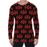 666 Satan Pattern Print Men's Long Sleeve T-Shirt