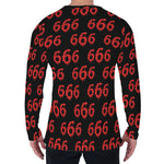 666 Satan Pattern Print Men's Long Sleeve T-Shirt