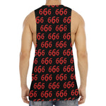 666 Satan Pattern Print Men's Muscle Tank Top