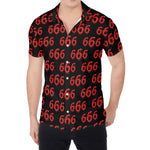 666 Satan Pattern Print Men's Shirt