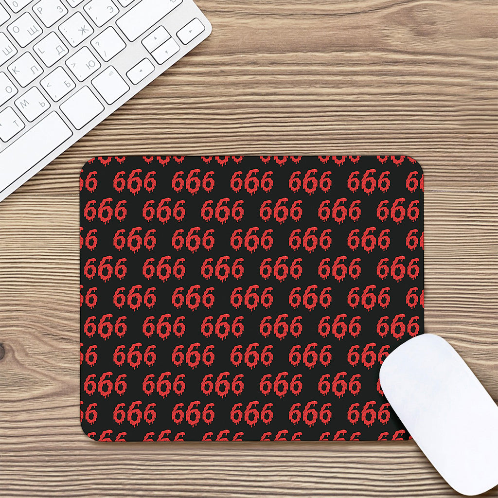666 Satan Pattern Print Mouse Pad