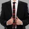 666 Satan Pattern Print Necktie