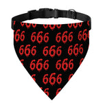 666 Satan Pattern Print Over The Collar Dog Bandana