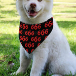 666 Satan Pattern Print Over The Collar Dog Bandana