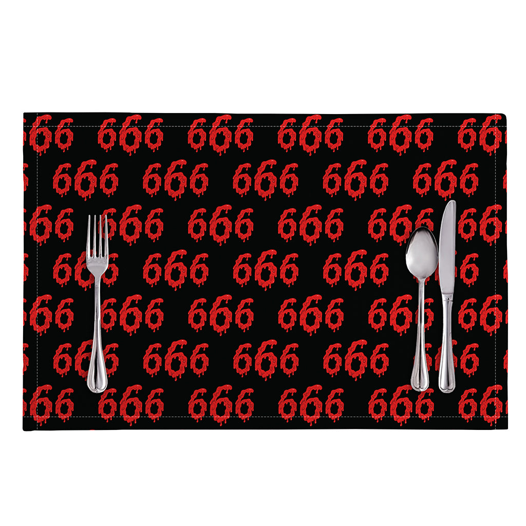 666 Satan Pattern Print Placemat