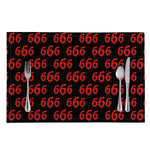 666 Satan Pattern Print Placemat