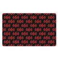 666 Satan Pattern Print Polyester Doormat
