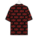 666 Satan Pattern Print Rayon Hawaiian Shirt