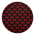 666 Satan Pattern Print Round Blanket