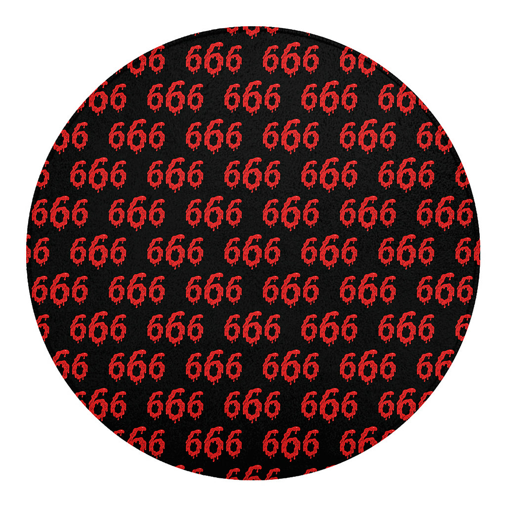 666 Satan Pattern Print Round Blanket