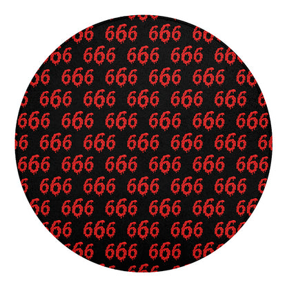 666 Satan Pattern Print Round Blanket