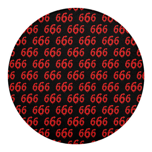 666 Satan Pattern Print Round Blanket
