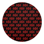 666 Satan Pattern Print Round Blanket