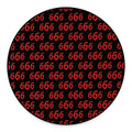 666 Satan Pattern Print Round Floor Mat