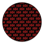 666 Satan Pattern Print Round Floor Mat