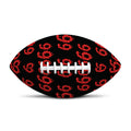 666 Satan Pattern Print Rugby Ball