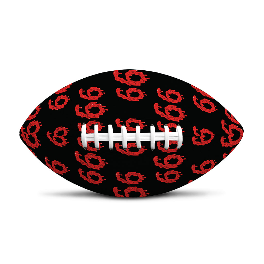 666 Satan Pattern Print Rugby Ball