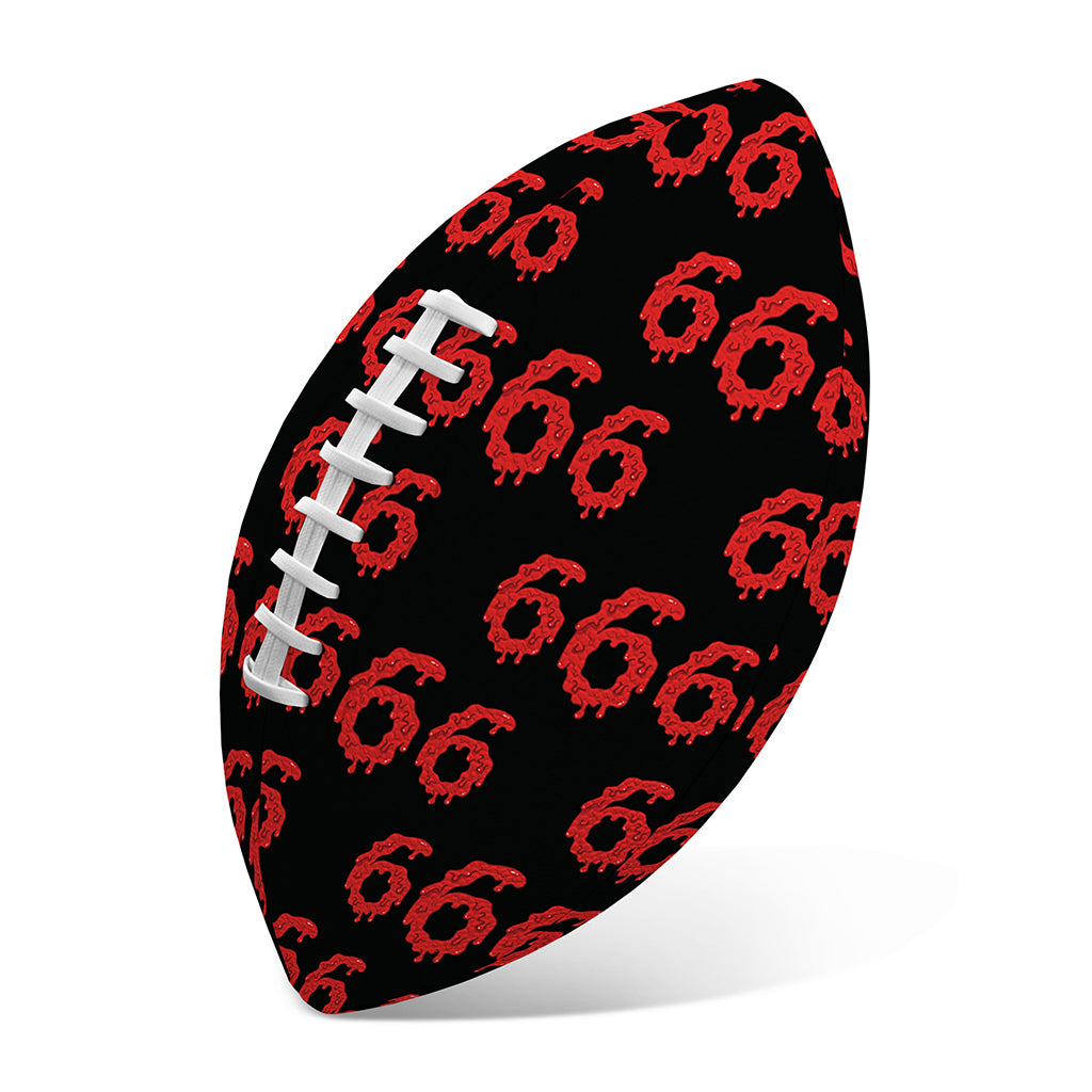 666 Satan Pattern Print Rugby Ball