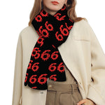 666 Satan Pattern Print Scarf