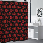 666 Satan Pattern Print Shower Curtain