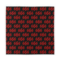 666 Satan Pattern Print Silk Bandana