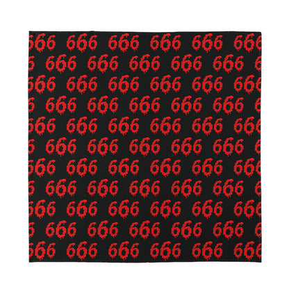 666 Satan Pattern Print Silk Bandana