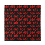 666 Satan Pattern Print Silk Bandana