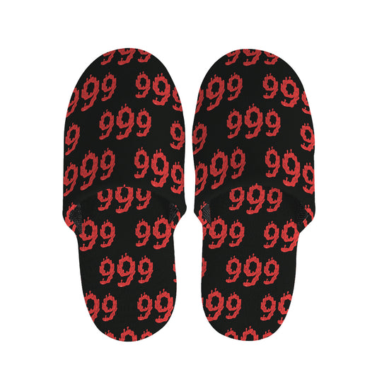 666 Satan Pattern Print Slippers