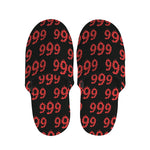 666 Satan Pattern Print Slippers