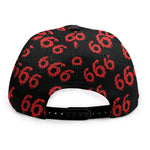 666 Satan Pattern Print Snapback Cap
