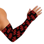 666 Satan Pattern Print Sun Protection Arm Sleeves