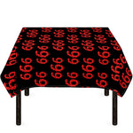 666 Satan Pattern Print Tablecloth