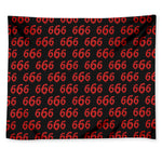 666 Satan Pattern Print Tapestry